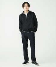 MKKAX16089 MK MICHEL KLEIN HOMME(MKミッシェルクランオム) ハーフジップスエード ブラック(94)