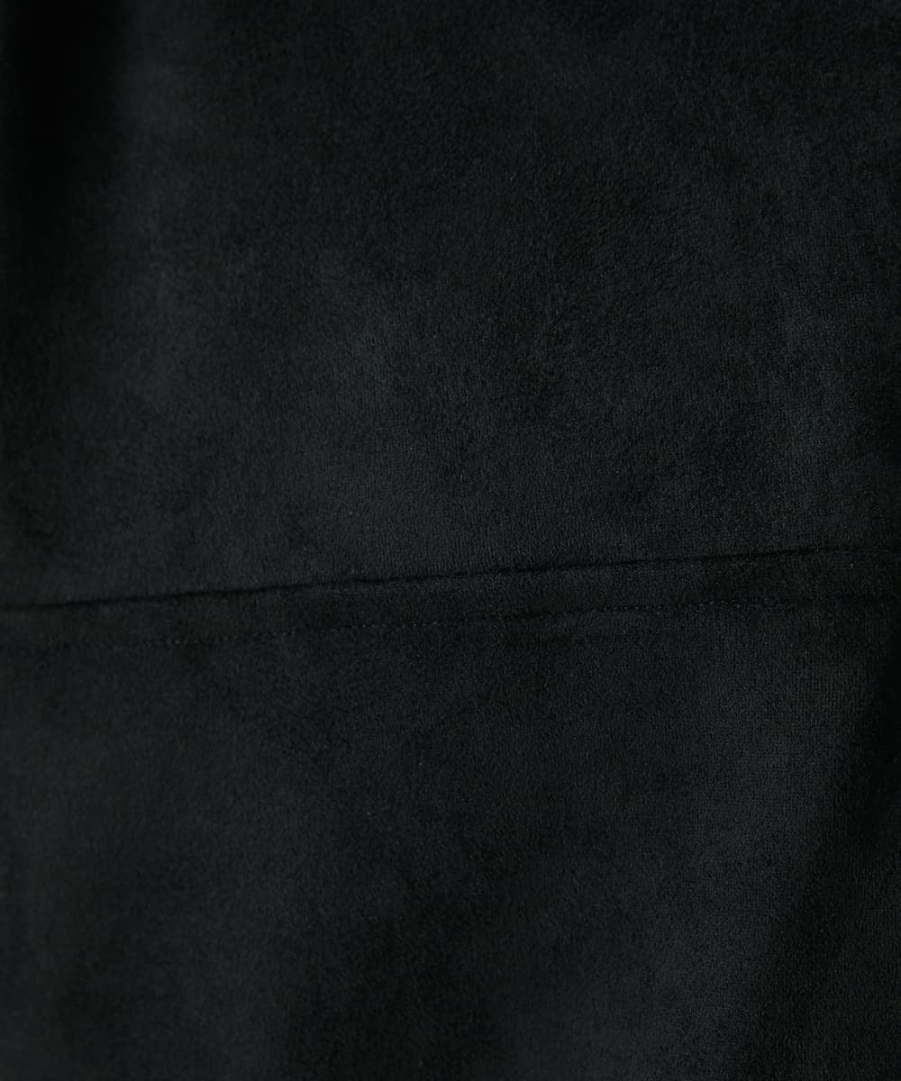 MKKAX16089 MK MICHEL KLEIN HOMME(MKミッシェルクランオム) ハーフジップスエード ブラック(94)