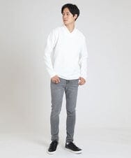 MKKAX20089 MK MICHEL KLEIN HOMME(MKミッシェルクランオム) ショールカラーカットソー ホワイト(90)
