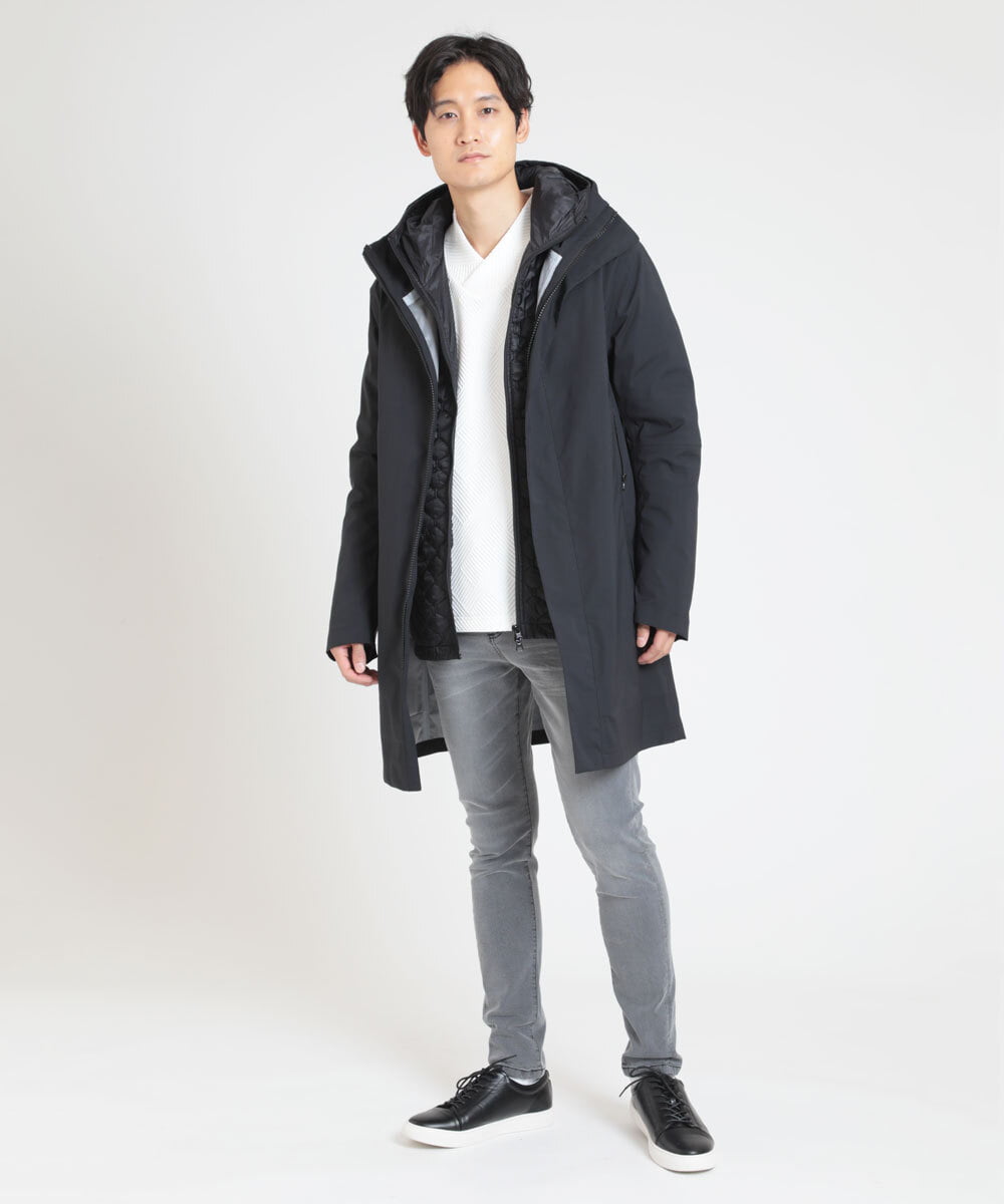 MKKAX20089 MK MICHEL KLEIN HOMME(MKミッシェルクランオム) ショールカラーカットソー ホワイト(90)