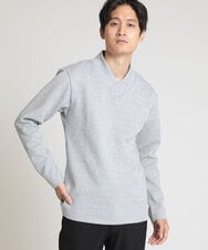 MKKAX20089 MK MICHEL KLEIN HOMME(MKミッシェルクランオム) ショールカラーカットソー グレー(92)