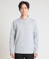 MKKAX20089 MK MICHEL KLEIN HOMME(MKミッシェルクランオム) ショールカラーカットソー グレー(92)