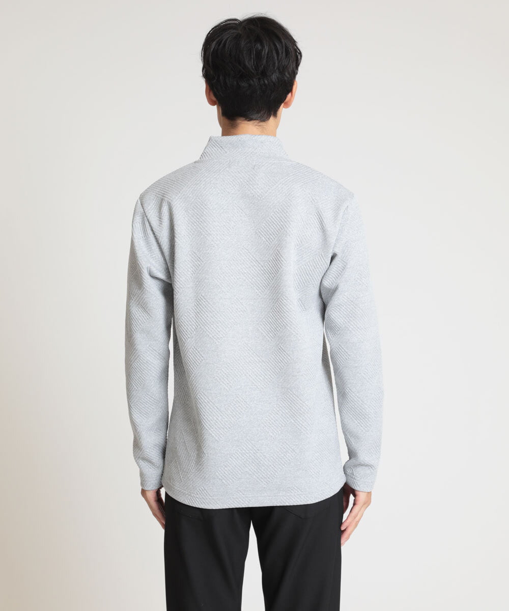 MKKAX20089 MK MICHEL KLEIN HOMME(MKミッシェルクランオム) ショールカラーカットソー グレー(92)