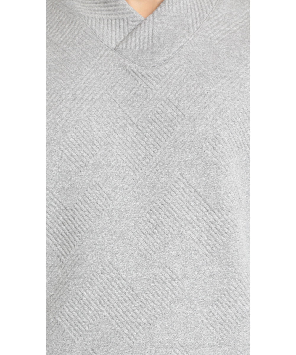 MKKAX20089 MK MICHEL KLEIN HOMME(MKミッシェルクランオム) ショールカラーカットソー グレー(92)