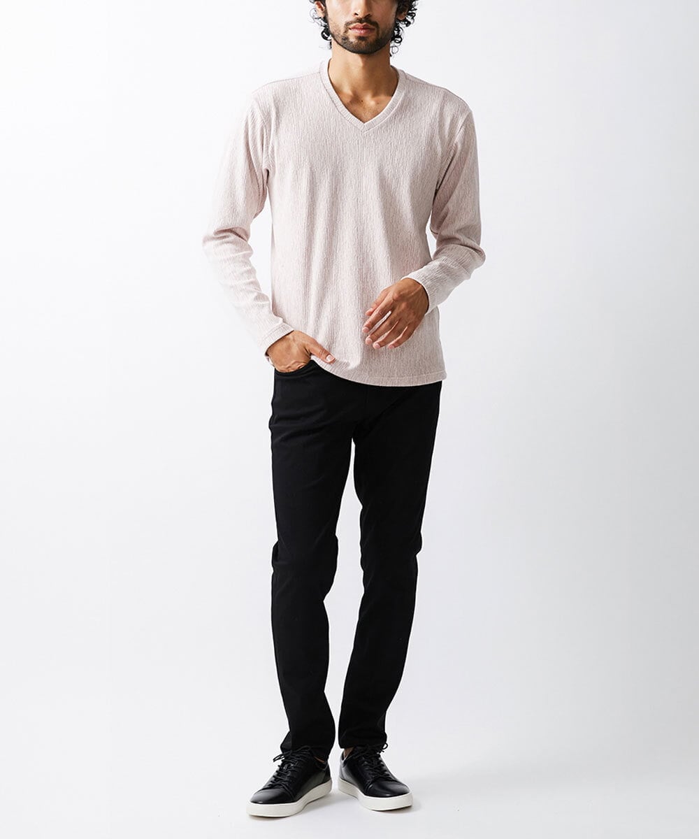 MKKAX32045 MK MICHEL KLEIN HOMME(MKミッシェルクランオム) 【WEB限定】楊柳クレープカットソー ピンク(03)