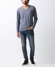 MKKAX32045 MK MICHEL KLEIN HOMME(MKミッシェルクランオム) 【WEB限定】楊柳クレープカットソー ダークグレー(93)