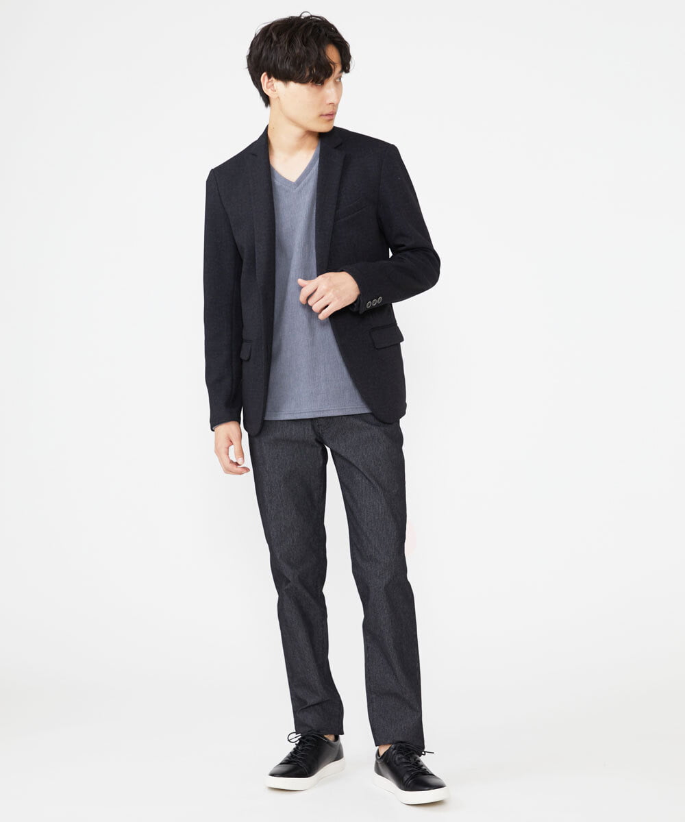 MKKAX32045 MK MICHEL KLEIN HOMME(MKミッシェルクランオム) 【WEB限定】楊柳クレープカットソー ダークグレー(93)