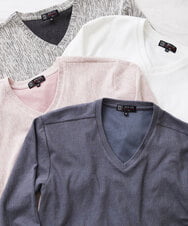 MKKAX32045 MK MICHEL KLEIN HOMME(MKミッシェルクランオム) 【WEB限定】楊柳クレープカットソー ダークグレー(93)
