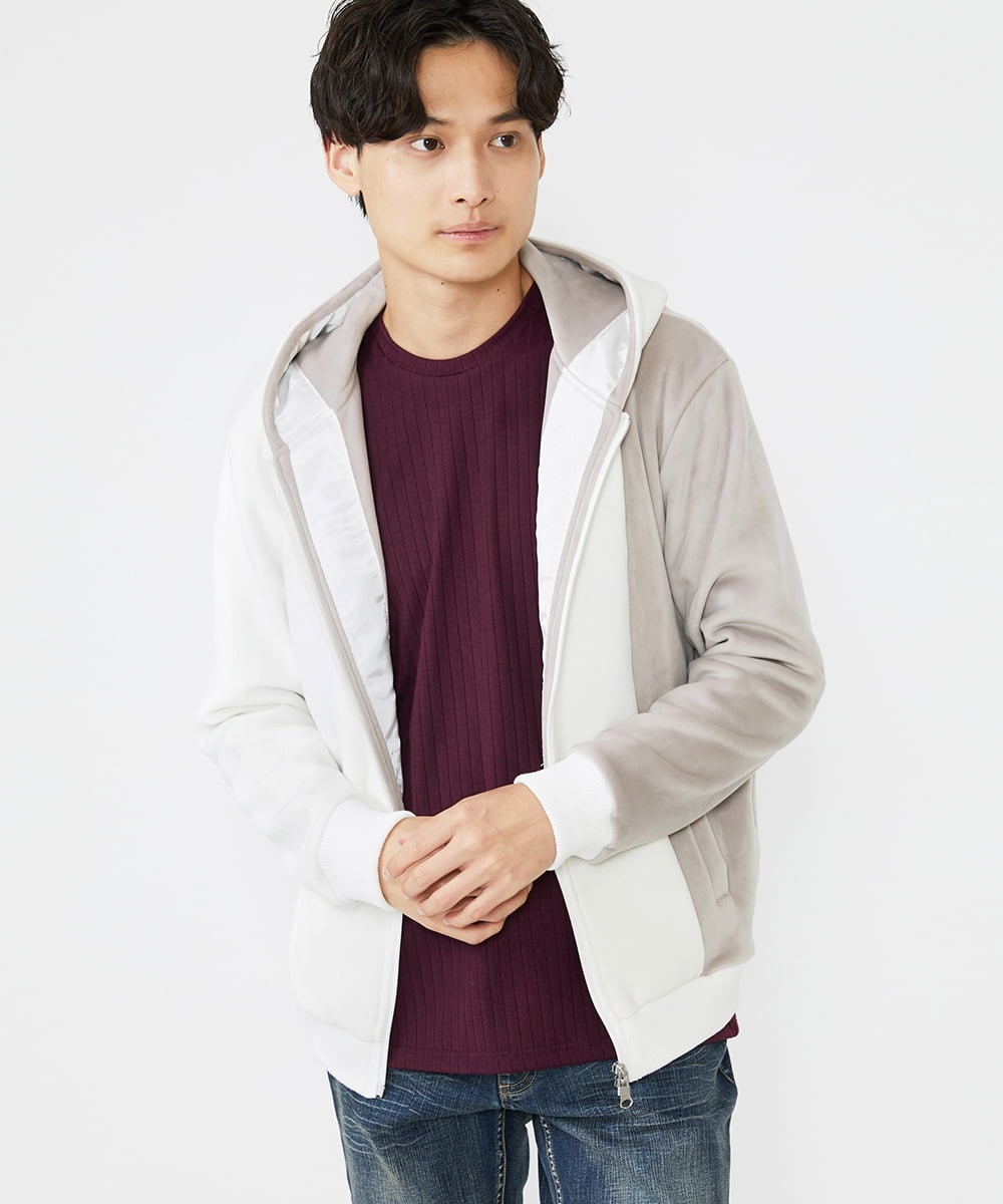 MKKAX33045 MK MICHEL KLEIN HOMME(MKミッシェルクランオム) 【WEB限定】ストライプカットソー パープル(77)