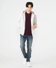 MKKAX33045 MK MICHEL KLEIN HOMME(MKミッシェルクランオム) 【WEB限定】ストライプカットソー パープル(77)