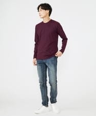 MKKAX33045 MK MICHEL KLEIN HOMME(MKミッシェルクランオム) 【WEB限定】ストライプカットソー パープル(77)