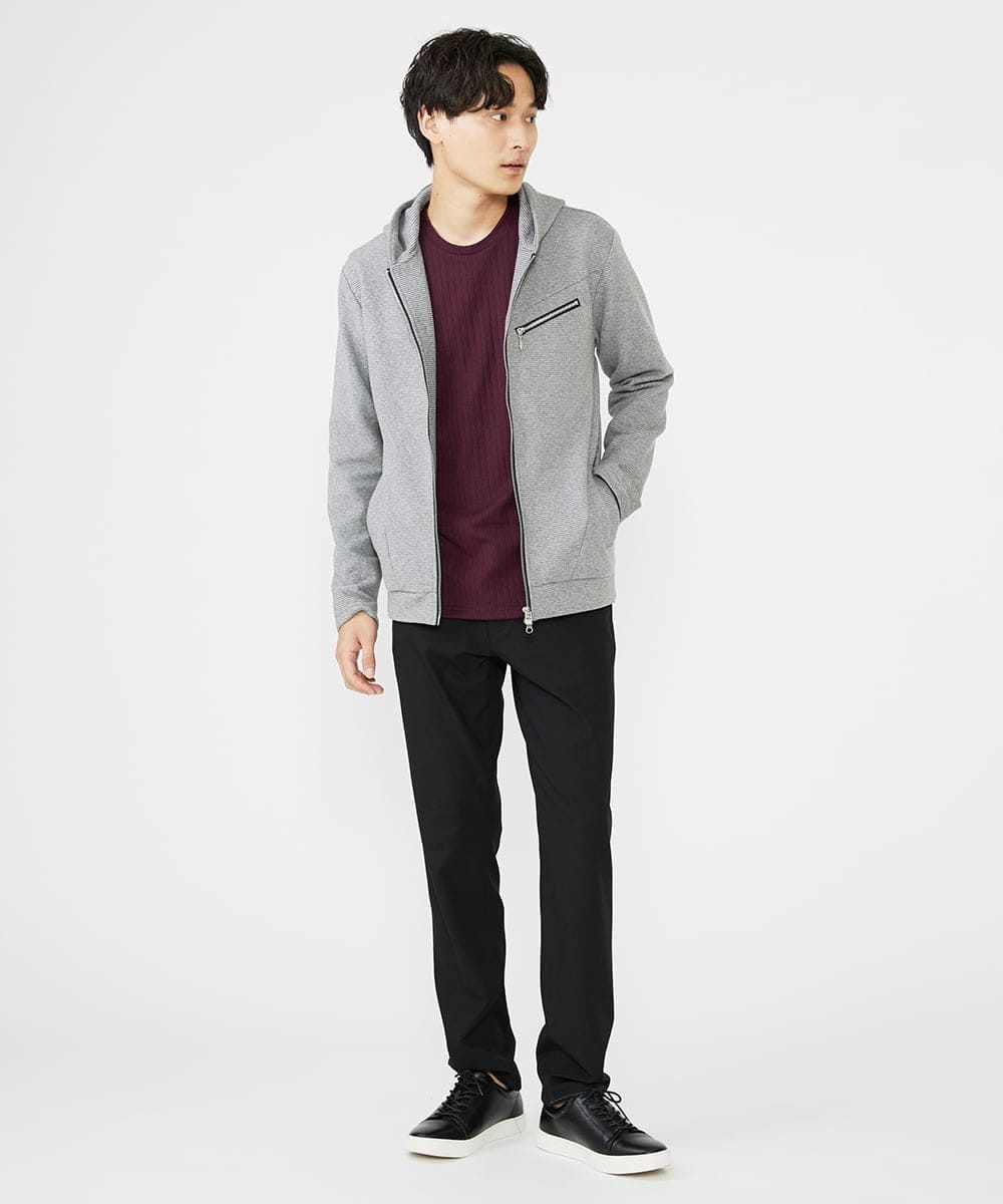 MKKAX33045 MK MICHEL KLEIN HOMME(MKミッシェルクランオム) 【WEB限定】ストライプカットソー パープル(77)
