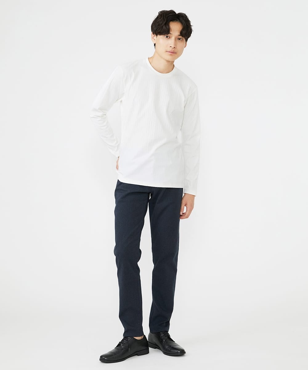 MKKAX33045 MK MICHEL KLEIN HOMME(MKミッシェルクランオム) 【WEB限定】ストライプカットソー ホワイト(90)