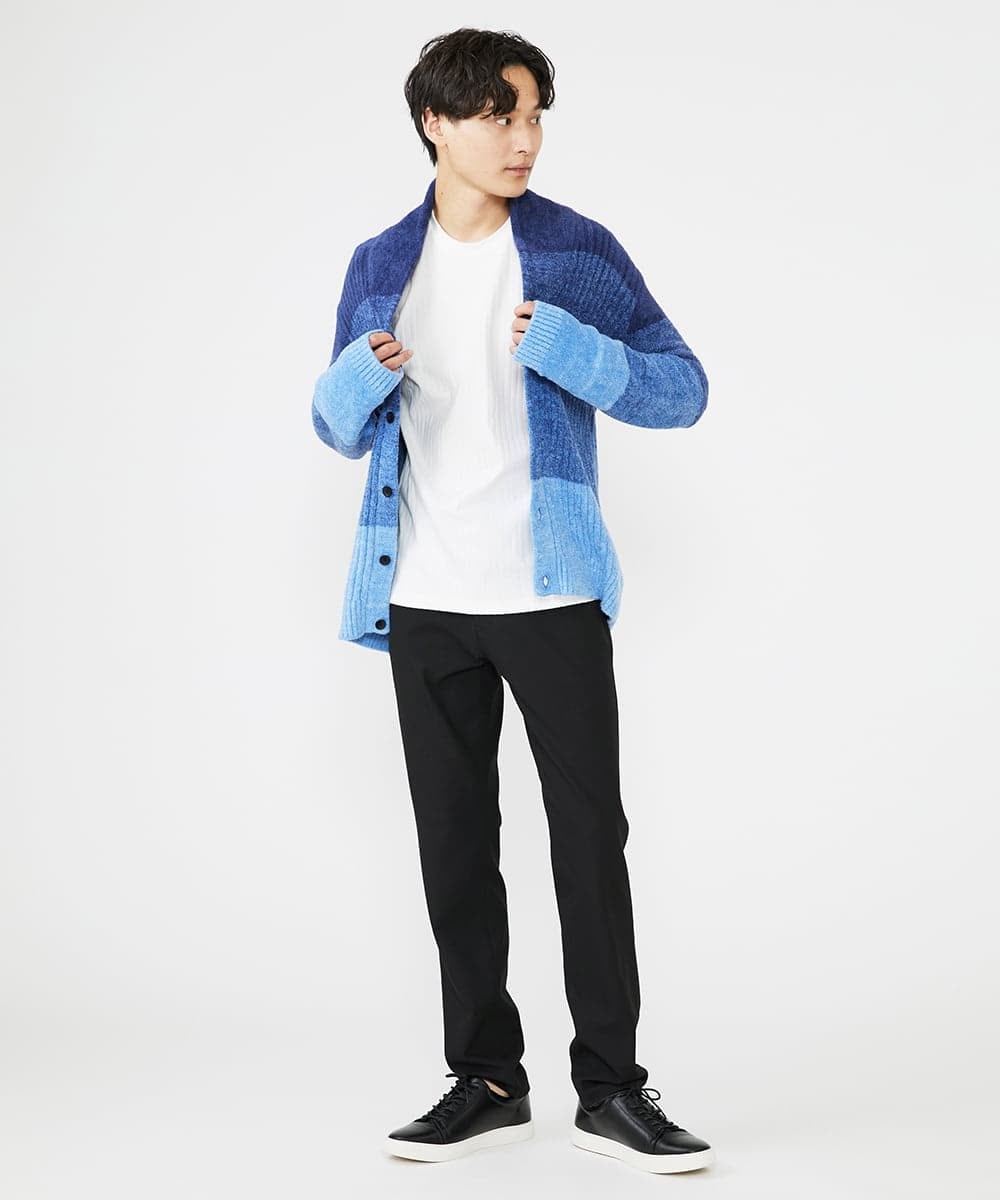 MKKAX33045 MK MICHEL KLEIN HOMME(MKミッシェルクランオム) 【WEB限定】ストライプカットソー ホワイト(90)