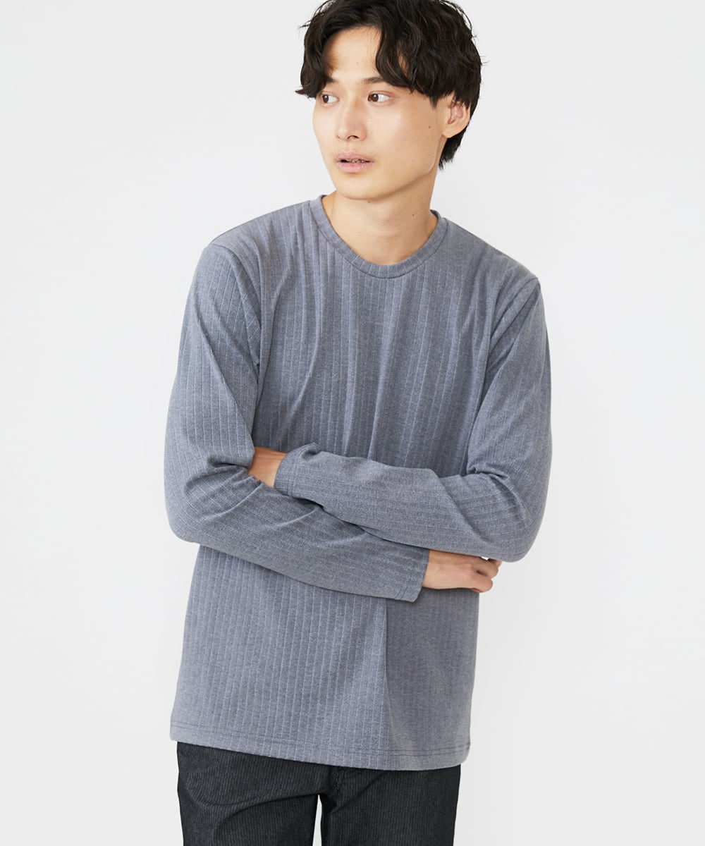 MKKAX33045 MK MICHEL KLEIN HOMME(MKミッシェルクランオム) 【WEB限定】ストライプカットソー グレー(92)