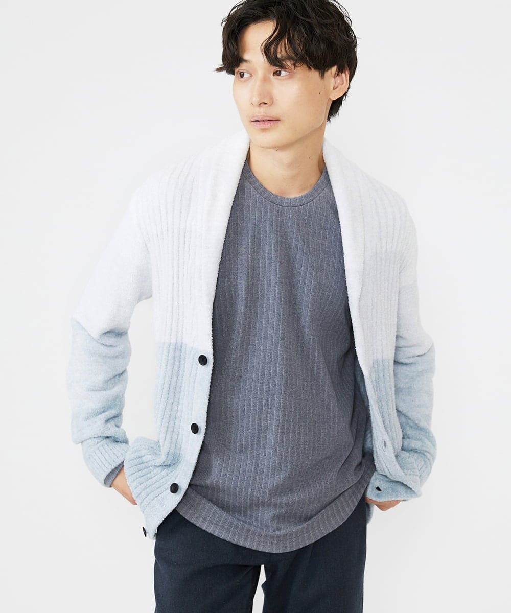 MKKAX33045 MK MICHEL KLEIN HOMME(MKミッシェルクランオム) 【WEB限定】ストライプカットソー グレー(92)