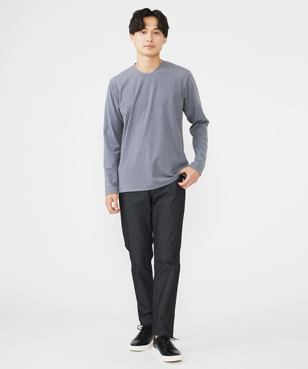 MKKAX33045 MK MICHEL KLEIN HOMME(MKミッシェルクランオム) 【WEB限定】ストライプカットソー グレー(92)