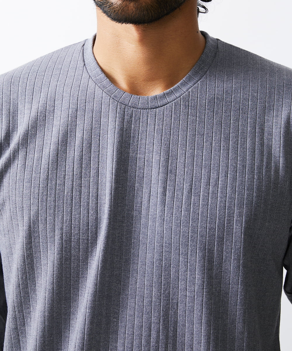MKKAX33045 MK MICHEL KLEIN HOMME(MKミッシェルクランオム) 【WEB限定】ストライプカットソー グレー(92)