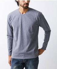 MKKAX33045 MK MICHEL KLEIN HOMME(MKミッシェルクランオム) 【WEB限定】ストライプカットソー グレー(92)