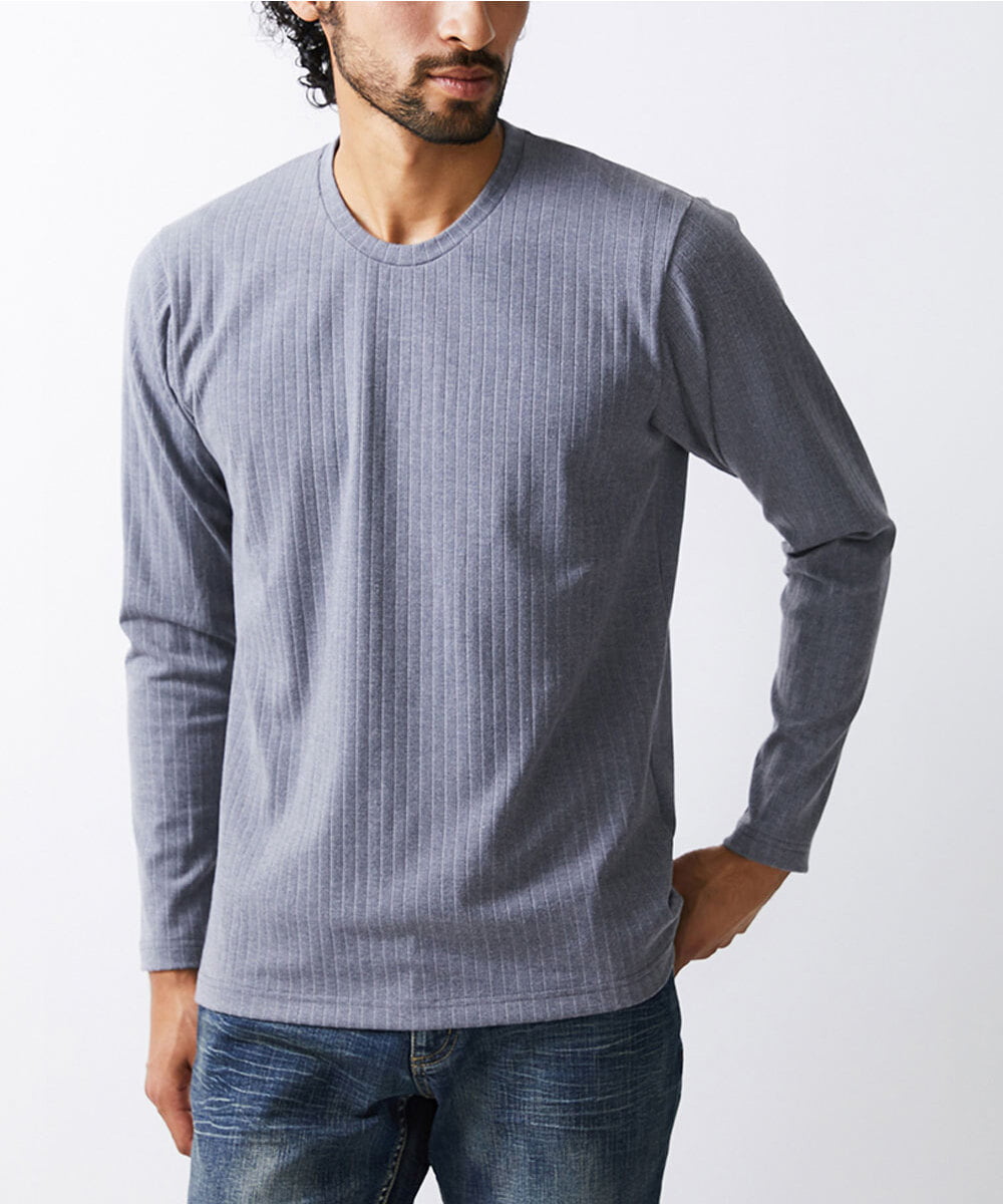 MKKAX33045 MK MICHEL KLEIN HOMME(MKミッシェルクランオム) 【WEB限定】ストライプカットソー グレー(92)