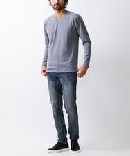 MKKAX33045 MK MICHEL KLEIN HOMME(MKミッシェルクランオム) 【WEB限定】ストライプカットソー グレー(92)