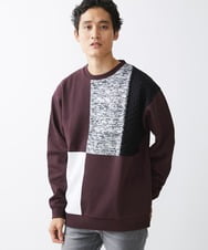 MKKAX80089 MK MICHEL KLEIN HOMME(MKミッシェルクランオム) ニットブロックカットソー パープル(77)