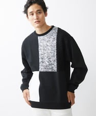 MKKAX80089 MK MICHEL KLEIN HOMME(MKミッシェルクランオム) ニットブロックカットソー ブラック(94)