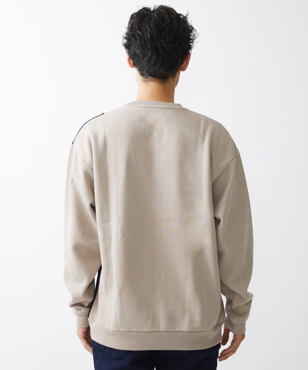 MKKAX81089 MK MICHEL KLEIN HOMME(MKミッシェルクランオム) ストライプ切り換えカットソー アイボリー(80)