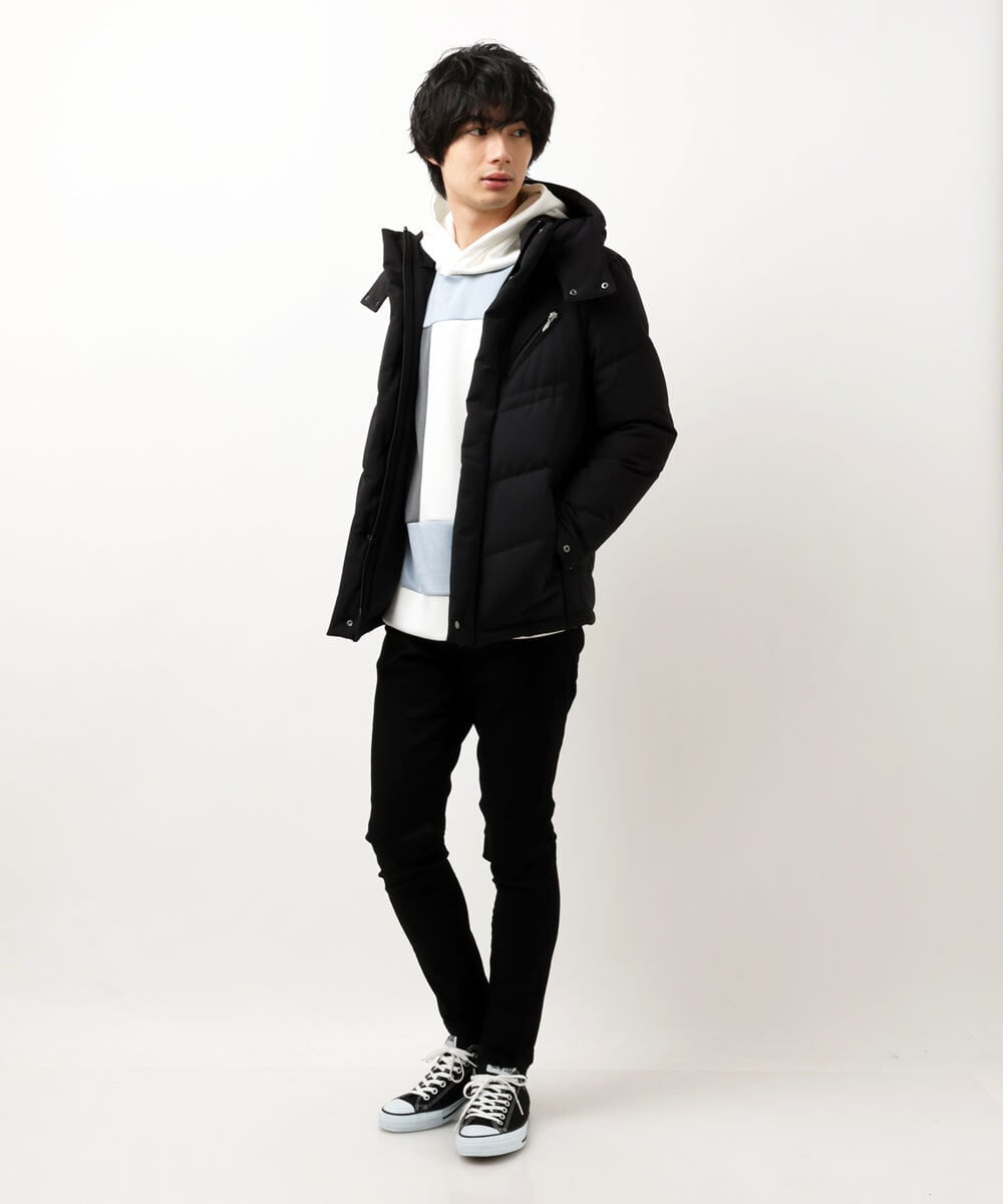MKKCU03090 MK MICHEL KLEIN HOMME(MKミッシェルクランオム) ブロックパーカー ホワイト(90)