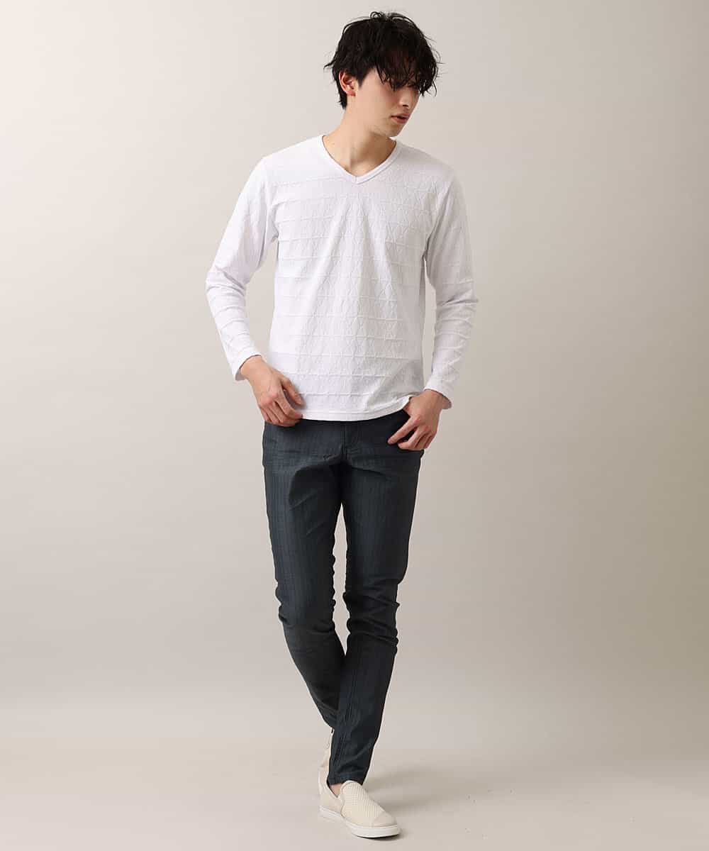 MKKDM74045 MK MICHEL KLEIN HOMME(MKミッシェルクランオム) リンクスカットソー ホワイト(90)