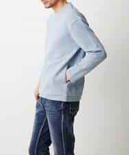 MKKDO01069 MK MICHEL KLEIN HOMME(MKミッシェルクランオム) ライトへリンボン / クルーネック ライトブルー(54)