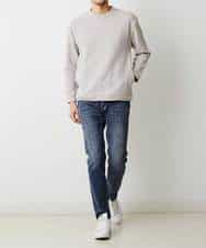 MKKDO01069 MK MICHEL KLEIN HOMME(MKミッシェルクランオム) ライトへリンボン / クルーネック ベージュ(82)