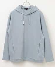 MKKDO02079 MK MICHEL KLEIN HOMME(MKミッシェルクランオム) ライトへリンボン / プルオーバーパーカー ライトブルー(54)