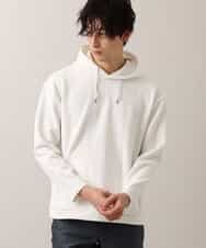 MKKDO02079 MK MICHEL KLEIN HOMME(MKミッシェルクランオム) ライトへリンボン / プルオーバーパーカー ホワイト(90)
