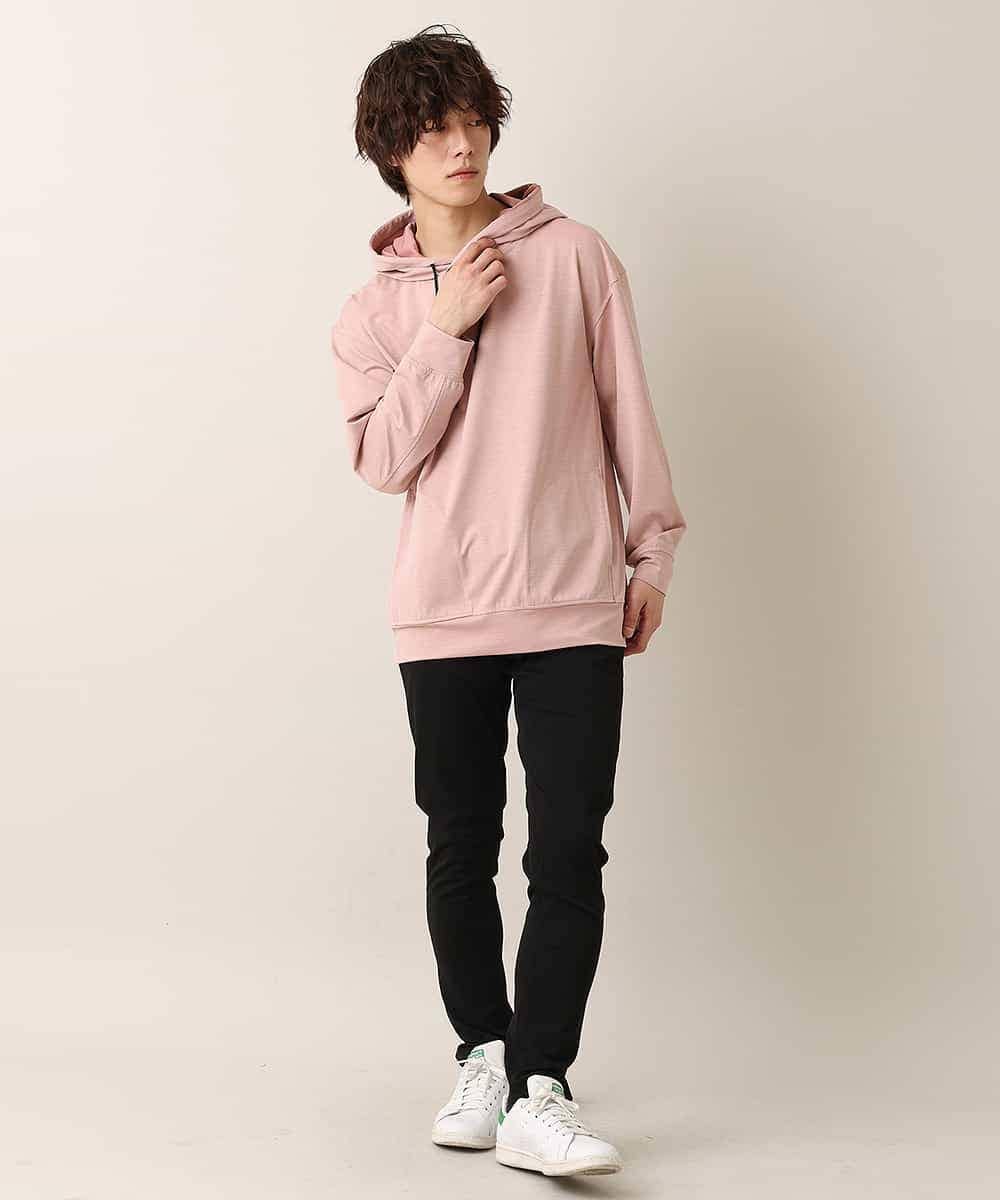 MKKDO13079 MK MICHEL KLEIN HOMME(MKミッシェルクランオム) 【ワンマイルセットアップ企画】パーカー / TRWフェイス ピンク(02)