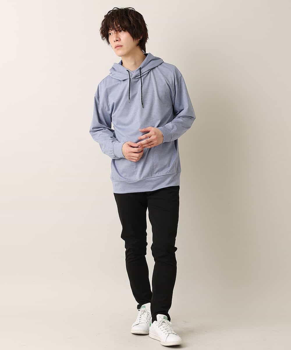 MKKDO13079 MK MICHEL KLEIN HOMME(MKミッシェルクランオム) 【ワンマイルセットアップ企画】パーカー / TRWフェイス ライトブルー(50)