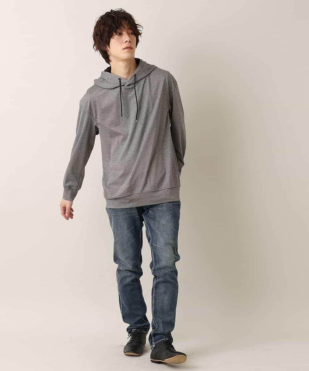 MKKDO13079 MK MICHEL KLEIN HOMME(MKミッシェルクランオム) 【ワンマイルセットアップ企画】パーカー / TRWフェイス グレー(92)