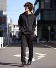 MKKDO13079 MK MICHEL KLEIN HOMME(MKミッシェルクランオム) 【ワンマイルセットアップ企画】パーカー / TRWフェイス ブラック(94)