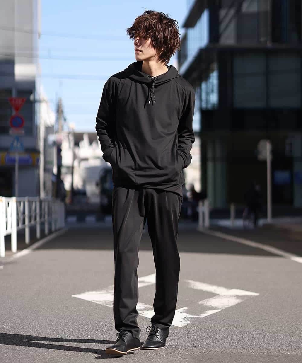 MKKDO13079 MK MICHEL KLEIN HOMME(MKミッシェルクランオム) 【ワンマイルセットアップ企画】パーカー / TRWフェイス ブラック(94)