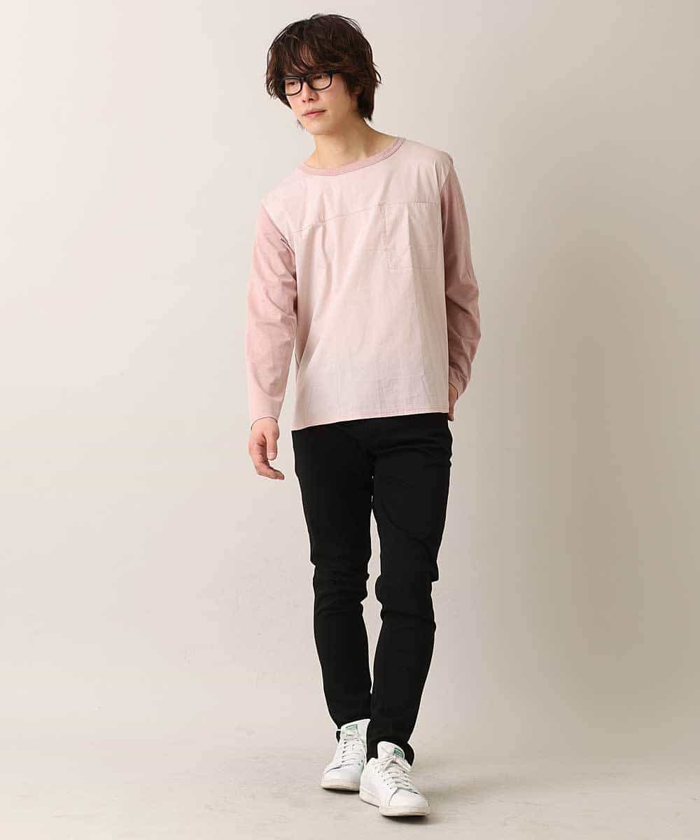 MKKDO16059 MK MICHEL KLEIN HOMME(MKミッシェルクランオム) 【ワンマイルセットアップ企画】カットソー / TRWフェイス ピンク(02)