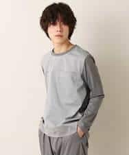 MKKDO16059 MK MICHEL KLEIN HOMME(MKミッシェルクランオム) 【ワンマイルセットアップ企画】カットソー / TRWフェイス グレー(92)