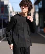 MKKDO16059 MK MICHEL KLEIN HOMME(MKミッシェルクランオム) 【ワンマイルセットアップ企画】カットソー / TRWフェイス ブラック(94)