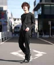 MKKDO16059 MK MICHEL KLEIN HOMME(MKミッシェルクランオム) 【ワンマイルセットアップ企画】カットソー / TRWフェイス ブラック(94)