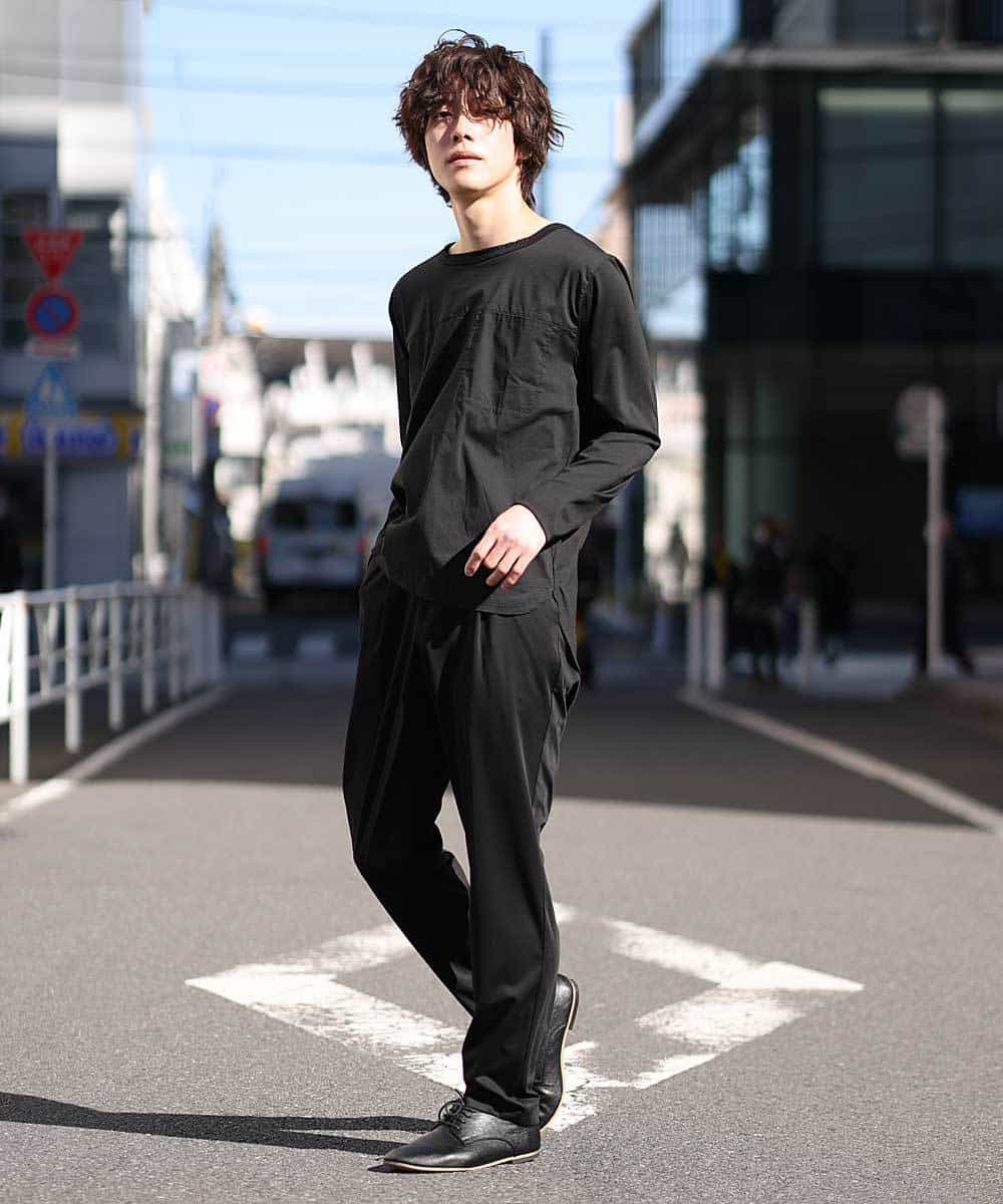 MKKDO16059 MK MICHEL KLEIN HOMME(MKミッシェルクランオム) 【ワンマイルセットアップ企画】カットソー / TRWフェイス ブラック(94)