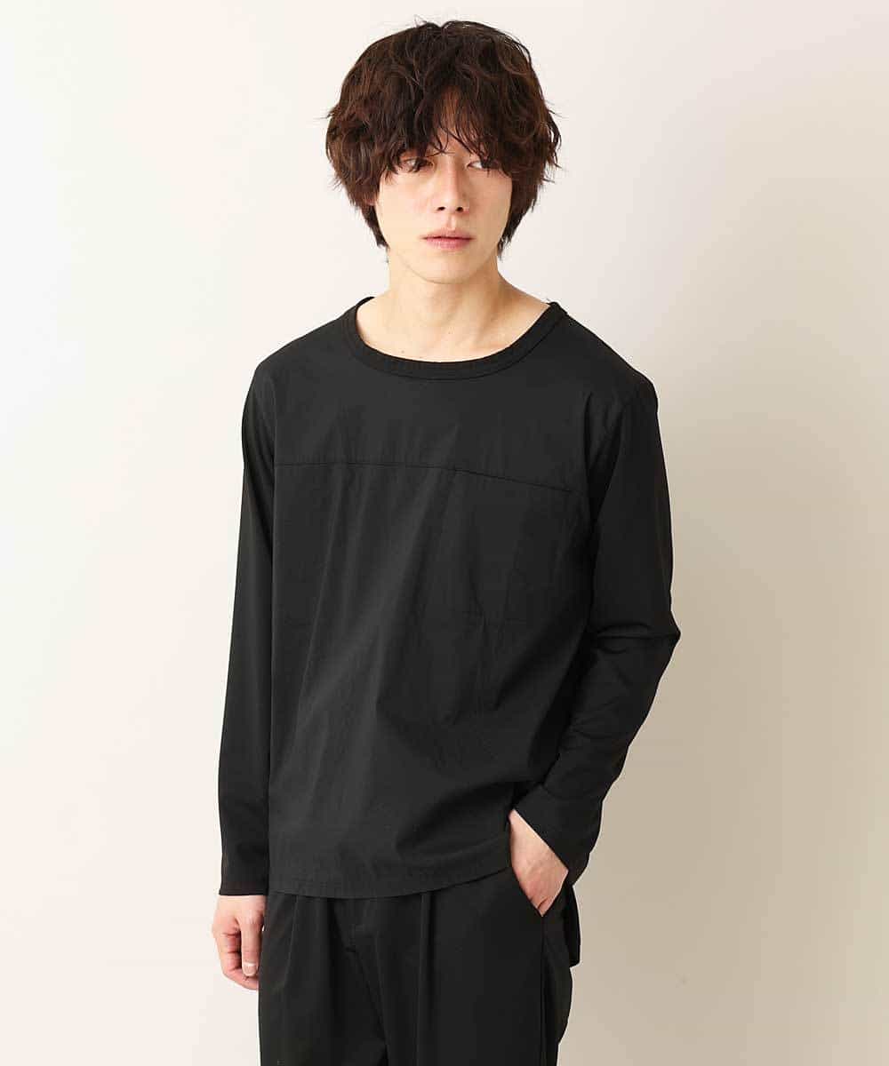 MKKDO16059 MK MICHEL KLEIN HOMME(MKミッシェルクランオム) 【ワンマイルセットアップ企画】カットソー / TRWフェイス ブラック(94)