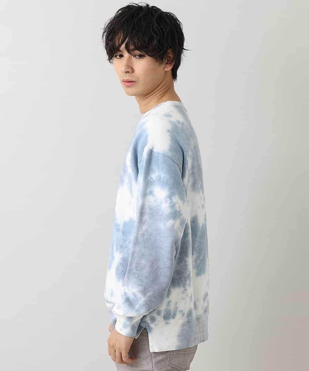 MKKDO17069 MK MICHEL KLEIN HOMME(MKミッシェルクランオム) タイダイクルーネック ライトブルー(50)