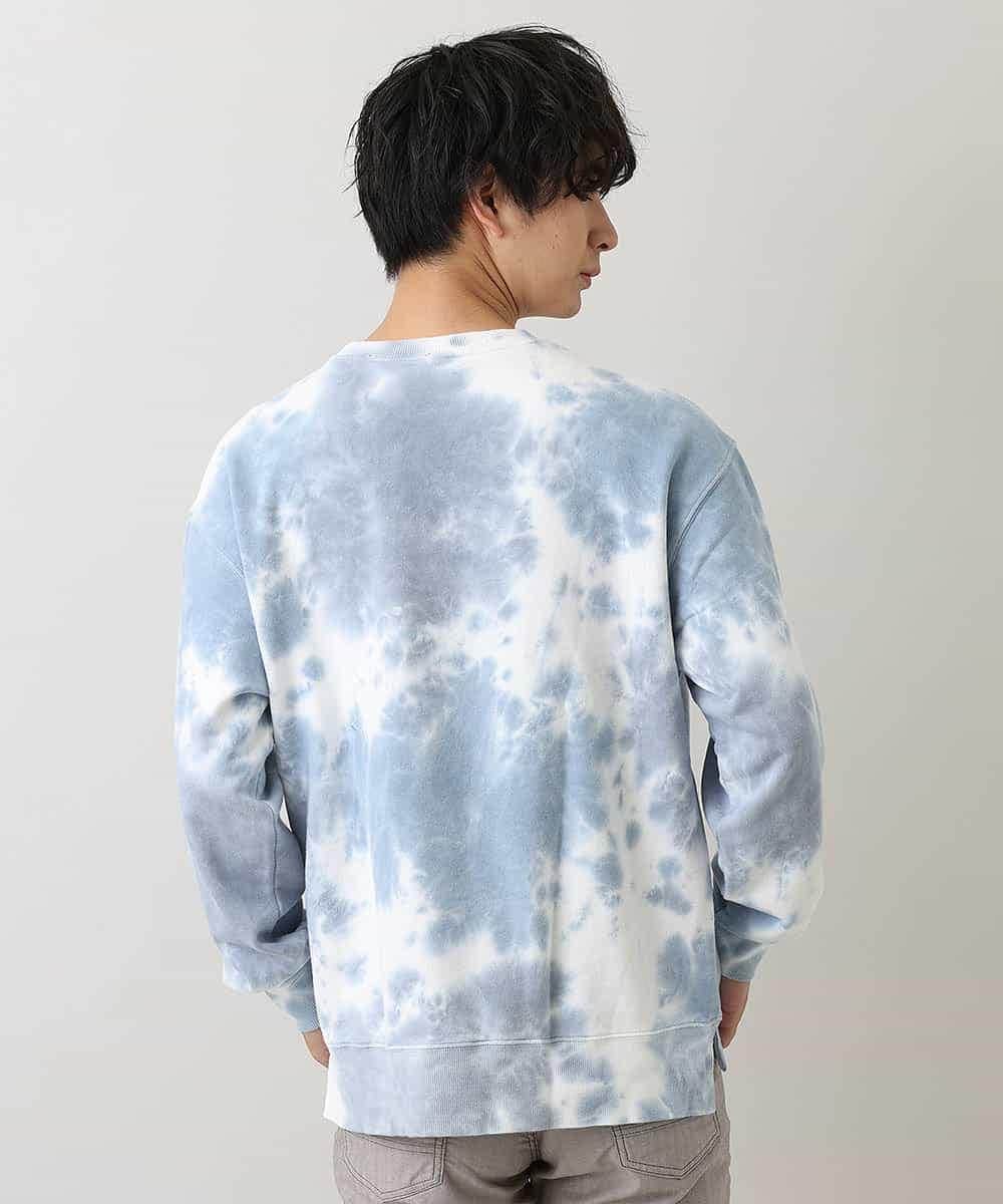 MKKDO17069 MK MICHEL KLEIN HOMME(MKミッシェルクランオム) タイダイクルーネック ライトブルー(50)