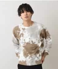 MKKDO17069 MK MICHEL KLEIN HOMME(MKミッシェルクランオム) タイダイクルーネック ベージュ(82)