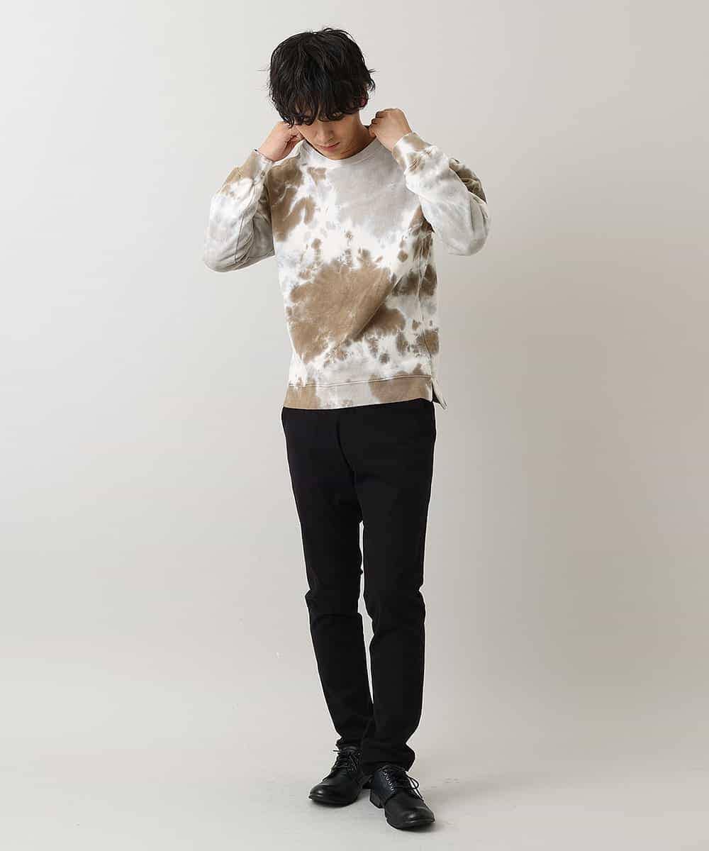 MKKDO17069 MK MICHEL KLEIN HOMME(MKミッシェルクランオム) タイダイクルーネック ベージュ(82)