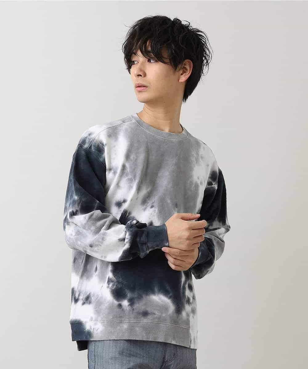 MKKDO17069 MK MICHEL KLEIN HOMME(MKミッシェルクランオム) タイダイクルーネック ブラック(94)